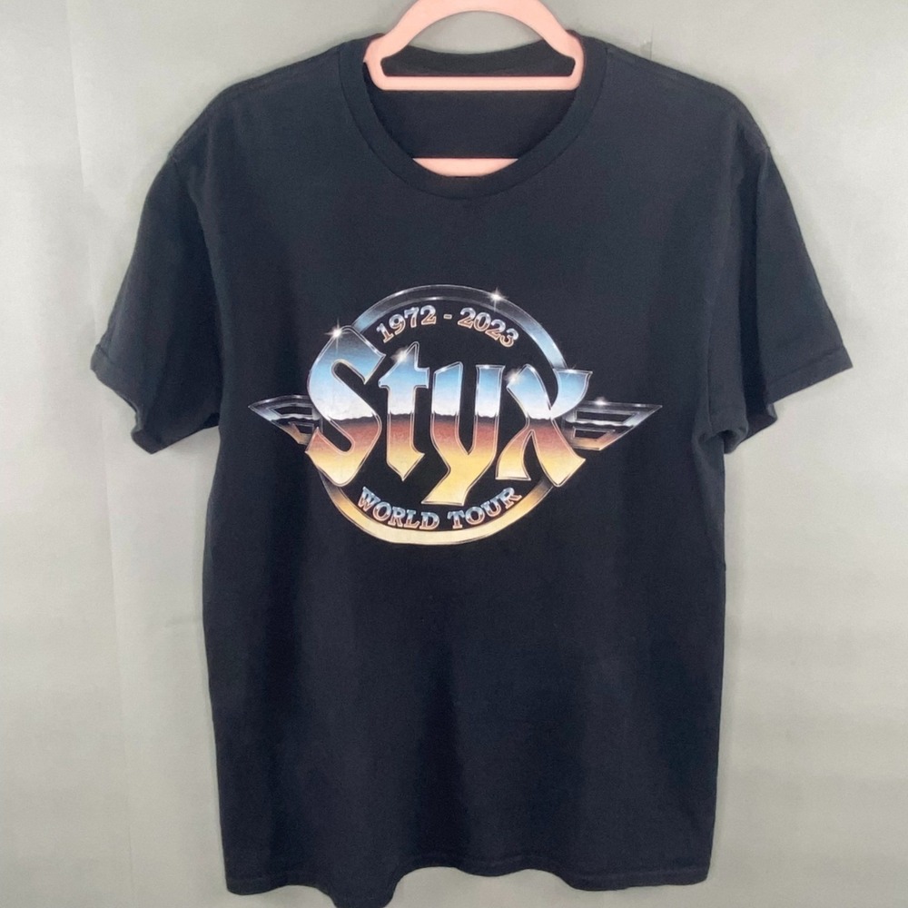 Styx World Tour 2023 Graphic T Shirt Mens‎ Medium Black Still Rockin Concert Tee